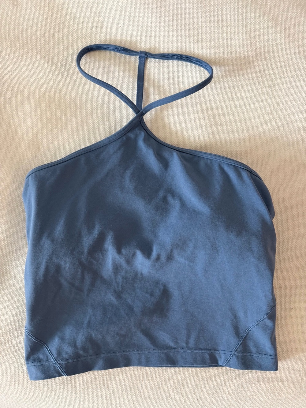 lululemon athletica Blue Halter Neck Crop Top